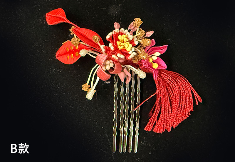 客家纏花雙花飾